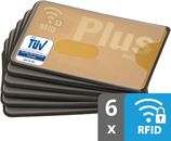 6x Rfid Block NFC Schutzhülle EC Karte abgeschirmt TÜV Kreditkarte Datenschutz