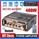 Bluetooth HIFI Power Amplifier 2 Channel Audio Stereo Amp Home Car FM Radio USB