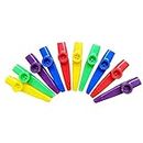 Graootoly Plastic Kazoos Musical Instruments with Flute Diaphragms for Gift, Prize And Party Favors 5 Colores (10 Pieces)