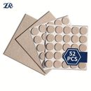 1 Set Non Slip Furniture Pads 25mm*50pcs 15*15cm*2sheets Furniture Grippers Chair Leg Pads Self Adhesive Felted Chair Feet Anti Scratches Cuttbale Diy Furniture Pads For Hardwood Floors Beige