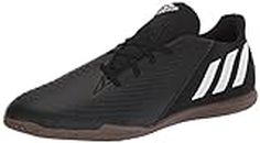 adidas Unisex Predator Edge.4 Indoor Sala Soccer Shoe, Core Black/White/Vivid Red, 12 US Men