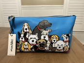 MARC TETRO BLUE DOG MAKEUP/CLUTCH BAG - BLUE COLOR - NEW WITH TAGS