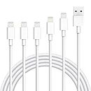 iPhone Charger,Atill 5 Pack 3ft/3ft/3ft/6ft/10ft Lightning Cable iPhone Charging Syncing Cord Charger Cable Compatible iPhone X 8 8Plus 7 7Plus 6s 6sPlus 6 6Plus SE 5 5s 5c more white