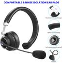 Truker Bluetooth Headset with Microphone Mute Button Noise Canceling Headphone