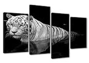 Visario Art Print &the German brand 6176 130 x 80 CM Canvas Wall Pictures Art Prints-Tiger in water
