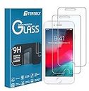 T Tersely [2 Packs] Screen Protector for iPhone 8 Plus/iPhone 7 Plus/iPhone 6s Plus/iPhone 6 Plus, Case Friendly Tempered Glass Screen Protectors Film Guard for Apple iPhone 8/7/6s/6 Plus [5.5 inch]