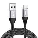 USB C Cable Type C 3A Fast Charging Cable 1M,Nylon Braided USB C Charger Lead for Samsung Galaxy S22 S23 S20 S21 Ultra S10 S9 S8 Plus A53 A52S A33 A32 A23 A13,Google Pixel,LG,Sony Xperia XZ,Xiaomi