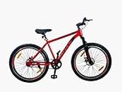 Bump Team Cycle for Kids(+12 yrs) | Bike Tyre 26" inch | Steel Frame 18.5 Inches | Ideal Height 4.8 ft | Double Alloy Rim | Dual Disk Brake & Front Suspension Bicycle (Mett RED)