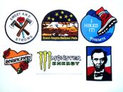 Hippie Patches Embroidered Cloth Badge Applique Iron Sew On Lincoln Yosemite Mom