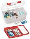 SlideNBuy� First Aid Medical Box with Handle | Medicine Box | Emergency Medical Kit Box | Multi Purpose Emergency Regular Medicine Storage Box with Detachable Tray