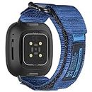 torbollo Watch Band Compatible with Fitbit Versa 3 / Versa 4 / Fitbit Sense/Sense 2 for Men, Rugged Nylon Sports Adjustable Strap Military Tactical Style Replacement Wristband