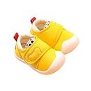 Topibaaz Unisex Baby Kids Knit First Walking Shoes | Breathable Lightweight Anti-Skid Casual Cotton Mesh Sneakers | Rubber Soft Sole Toddler Infant Boys Girls Boots | All Season |(Yellow,3-6 Month)