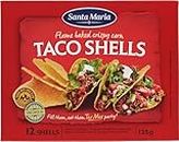 Santa Maria Taco Shells | 12 x 135g | Knusprig & Golden | Aus frischem Maismehl I Ideal für Party und Kindergeburtstage