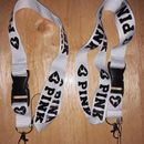 Pink Victoria's Secret Accessories | F6. Best Sport Female Key Holder Pink One Size White Lanyard And Clip (2pcs) | Color: Black/White | Size: Os