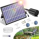 Solar Pond Aerator, Srygery 3 Modes(18H/36H/72H) Solar Air Pump for Ponds, 4W & 2200 mAh Solar Powered Aerator with Bubble Regulator for Outdoor Fish Pond, Stock Tank, Aquarium, Hydroponics, No Noise