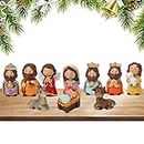 Nativity Sets for Christmas, Small Figurines for Nativity Scene - Jesus Figurines Sets with Virgin Mary Figures, Nativity Statue for Indoor and Outdoor