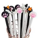 12 Pcs Cute Pens, Black Pens Cat Themed, Cute Stationery Sets Kawaii, Gel Pens Black Ink, Cat Gifts for Women, Cat Pens for Girls,School Supplies,Kids Party Bags(Cat A)