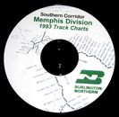 Burlington Northern 1993 Memphis Division Track Charts PDF Seiten auf DVD