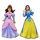 Disney Character Princess Doll Cake Topper | Cake Topper for Theme Cakes | Cake Decoration Accessory (Pack of 2)