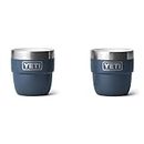 YETI Rambler 4 oz Stackable Cup, Stainless Steel, Vacuum Insulated Espresso/Coffee Cup, 2 Pack, Navy