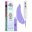 Elitty Purple Pop Colour Eyeliner, Matte Finish | Long Lasting, Water Proof, Smudge Proof | Amla and Almond oil enriched| Vegan & Cruelty Free, Easy Application, Liquid Eyeliner (Lilac Dreams) - 4ml