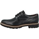Clarks Batcombe Hall Derby - Zapatos de Cordones para Hombre, Negro (Black Leather), 42.5 EU