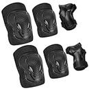 Adult/Youth/Kids Knee Pads Elbow Pads Wrist Guards Set for Roller Skates Cycling BMX Bike Skateboard Inline Skatings Scooternline Skatings Scooter Riding Outdoor Extreme Sports