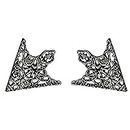 FURE Black Nickel Metal Grill Triangular Collar Pins for Men and Women