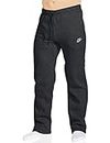 Nike Men's Sportswear Open Hem Club Pants, Charcoal Heather/White, Medium