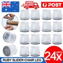 24x Chair Leg Floor Protector Furniture Table Feet Cover Silicone Cap Pads Caps
