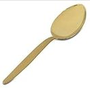 BNAZIND Kunz Spoons Gold Serving Spoon 18/10 Stainless Steel Titanium Shiny Golden Basting Spoon - 9 Inches Plating Spoons - Daily Chef Spoons - quenelle spoon - Dishwasher Safe