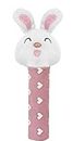 Pikipo Bunny Face Rattle Soft Toy(Plush) For Baby with Squeeze Handle for Squeaky Sound (Pink)
