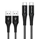 USB C Cable,[2M 2-Pack] Type C Cable Nylon Charger Fast Charging Lead for Samsung Galaxy S20 FE S10 S9 S8 Plus s10e A41 A42 A40 A51 A20e A21s A12 Note 20 8 9 10,Huawei P30, Sony, Google Pixel