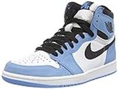 Nike Men's Jordan 1 Retro High Sneaker (White University Blue Black_9 UK (9.5 US)_555088-134)