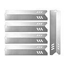SHINESTAR Grill Replacement Parts for Uniflame GBC1059WB, Backyard Grill GBC1255W, Better Home and Garden, 5-Pack 15 inch Stainless Steel Heat Plate Shield Tent Flame Tamer BBQ Burner Cover(SS-HP014)