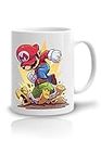 Mario Game Printed Ceramic Coffee Mug|90s Games - 1 Piece, White, 300 ml #aatmanirbharbharat #Vocalforlocal #madeinindia
