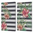 Head Case Designs Stripes Tropical Prints Leather Book Wallet Case Cover Compatible For Huawei MediaPad T5