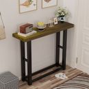 Rustic Modern Solid Wood Console Table Accent Sofa Furniture Storage Steel Legs