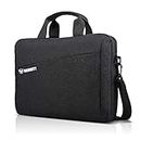 Bennett™ Mystic Unisex Adult Men's Laptop Bag 15.6 inch Side Shoulder Briefcase Satchel Messenger Business Bags for Men & Women Front Pocket for Laptop Accessories - Black (6 Month Warranty)