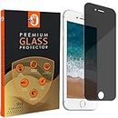 STP FEEL Premium Grade Privacy Tempered Glass For Iphone 7 / Iphone 8 (4.7 Inch) Full Coverage Anti-Spy 9H Hardness Screen Protector Guard, 1 Pack For Cellphone
