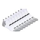 PUMA Men's 8 Pack Low Cut Socks, White/Grey, 10-13