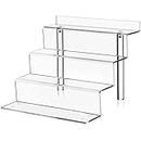 YIDITTHOPE Clear Acrylic Display Riser Shelf for Pops & Toys Figures, Cupcake Stand for Nail Polish, Shot Glasses, Perfume & Cologne Organizer, Crystals Collectibles Decoration in Cabinet 9 in