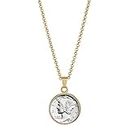 American Coin Treasures Silver Mercury Dime Goldtone Coin Pendant with 18" Chain Necklace - Genuine and Elegant Keepsake Jewelry for Women | White Luxury Gift Box Included