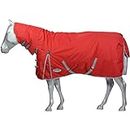 WeatherBeeta ComFiTec Classic Combo Neck Medium Horse Blanket, Red/Silver/Navy, 78"
