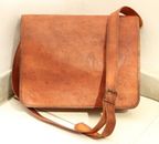 Womens G9 Vintage Brown Mild Leather Messenger Bag Shoulder Laptop Bag Briefcase