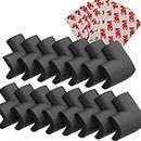 MOWOK Large Size Soft Foam Corner Protector,15 PCS Thicken Baby proofing Corner Guards & Edge Bumper Black with 3M Adhesive,Table Furniture Safety Sharp Corner Cushions