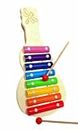 Yamkay Wooden Guitar Xylophone Musical Toy for with 8 Note Sound Instrument with Metal Keys & Wooden Stick Pack of -1 Big Size