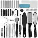Professional Pedicure Kit, Rosmax 36 in 1 Pedicure Tools Stainless Steel Washable Foot Care Kit Dead Skin Remover Foot Spa Set at Home