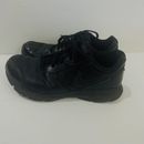 Nike Black Leather Boys Girls School Shoes Sneakers Size US6Y EUC