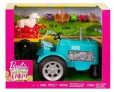 Tractor Barbie Sweet Orchard Farm con remolque y perro GFF49 Mattel